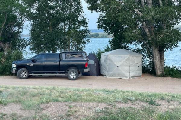 Truck and tent